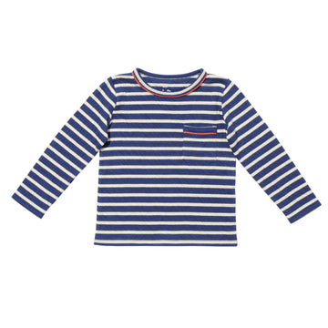 Edward Long Sleeve T-Shirt, Marine Stripe