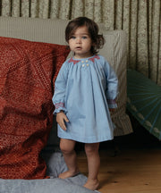 Willa Baby Dress, Light Blue