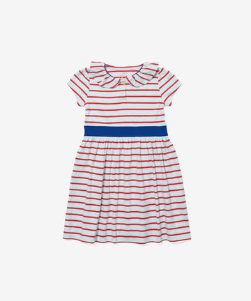 Allegra Dress, Paprika Stripe