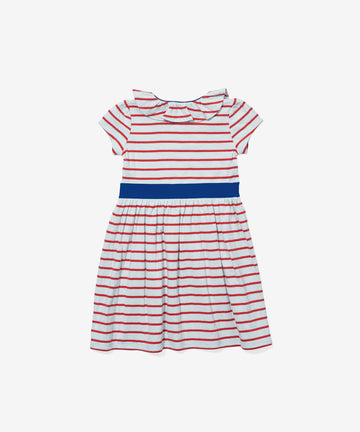 Allegra Dress, Paprika Stripe