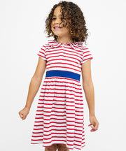 Allegra Dress, Paprika Stripe