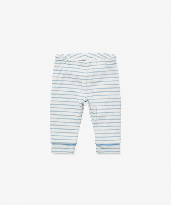 Andy Baby Legging, Dusty Blue Mini Stripe