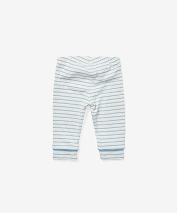 Andy Baby Legging, Dusty Blue Mini Stripe