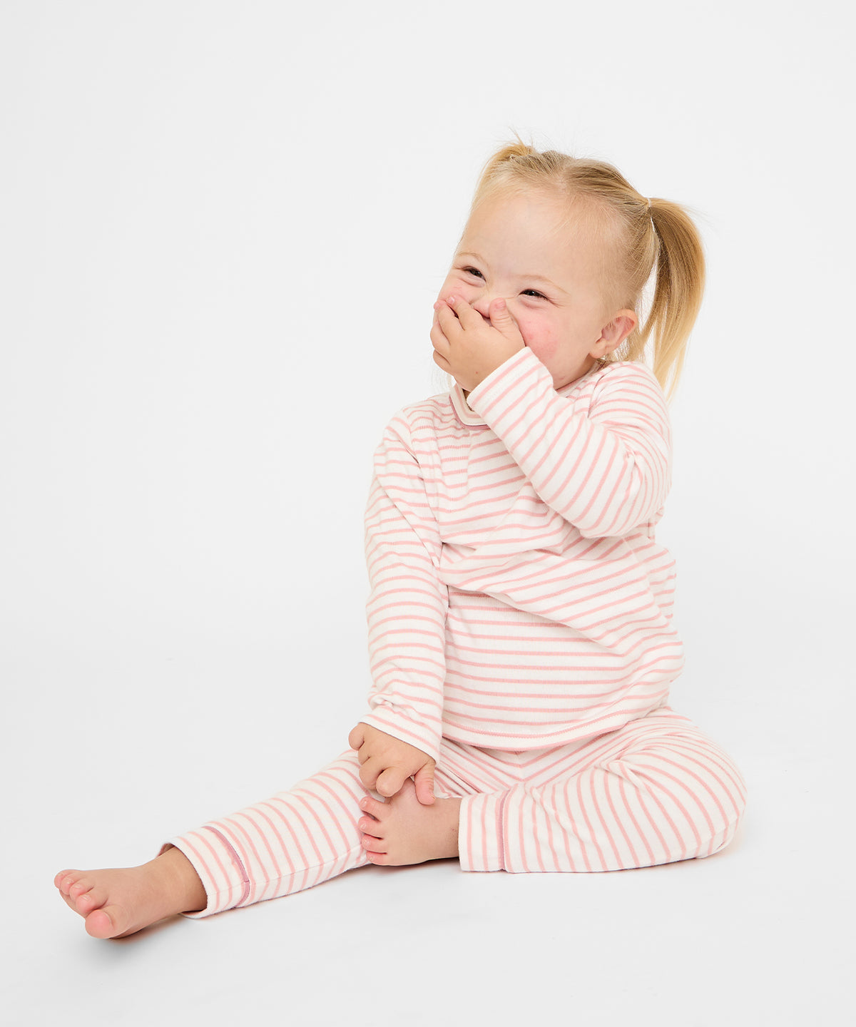 Andy Baby Legging, Dusty Rose Mini Stripe