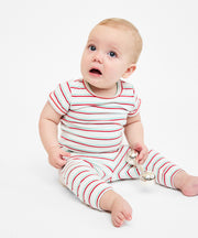 Andy Baby Legging, Turquoise Triple Stripe