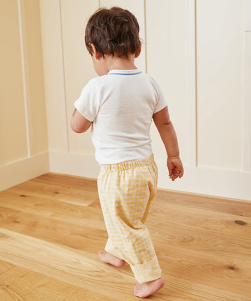 Crossbody Short Sleeve One-piece, Blue Piping