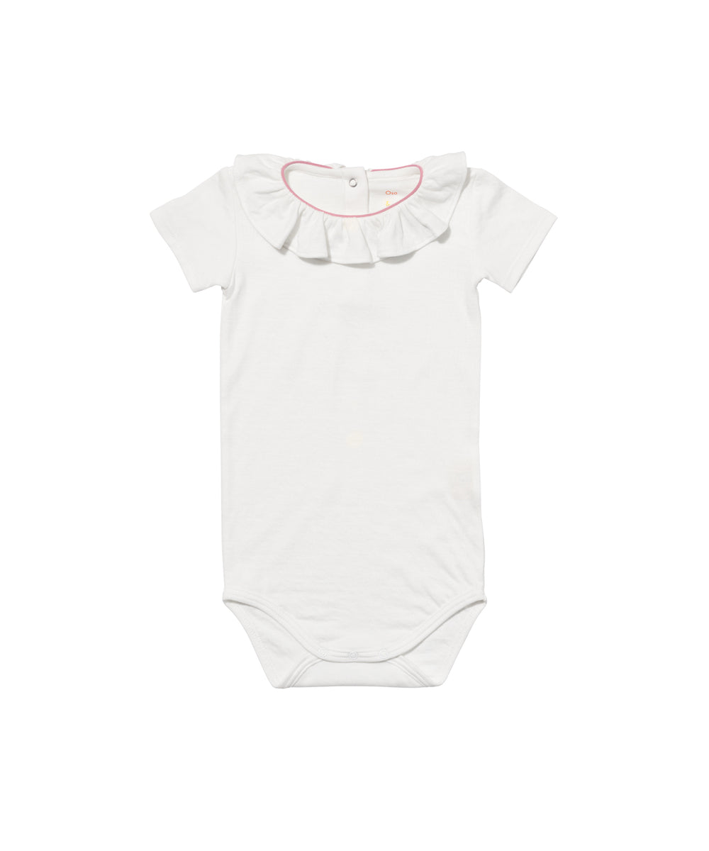 Belle Ruffle One-piece, Rose Piping