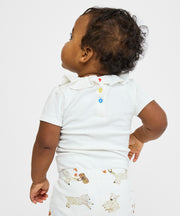 Belle Ruffle One-piece, Vanilla Piping