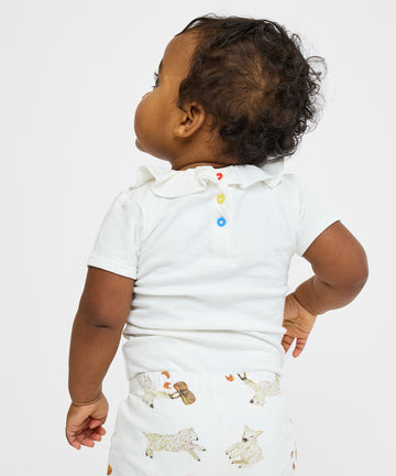 Belle Ruffle One-piece, Vanilla Piping