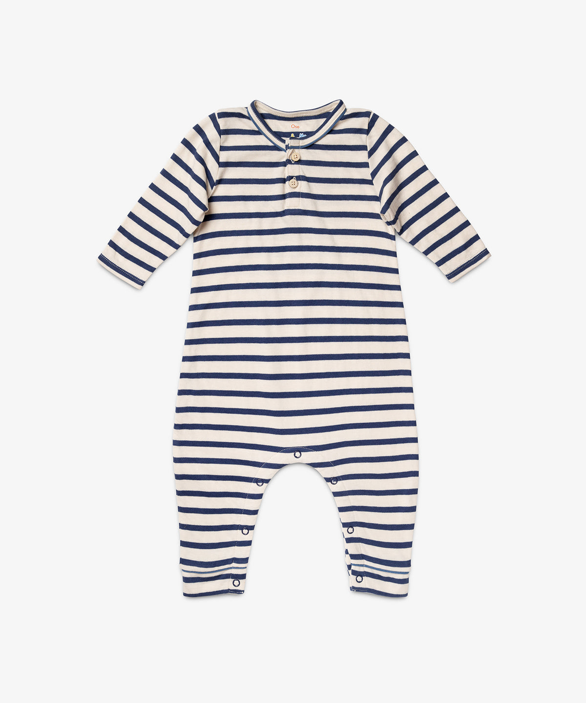 Campbell Romper, Navy Stripe