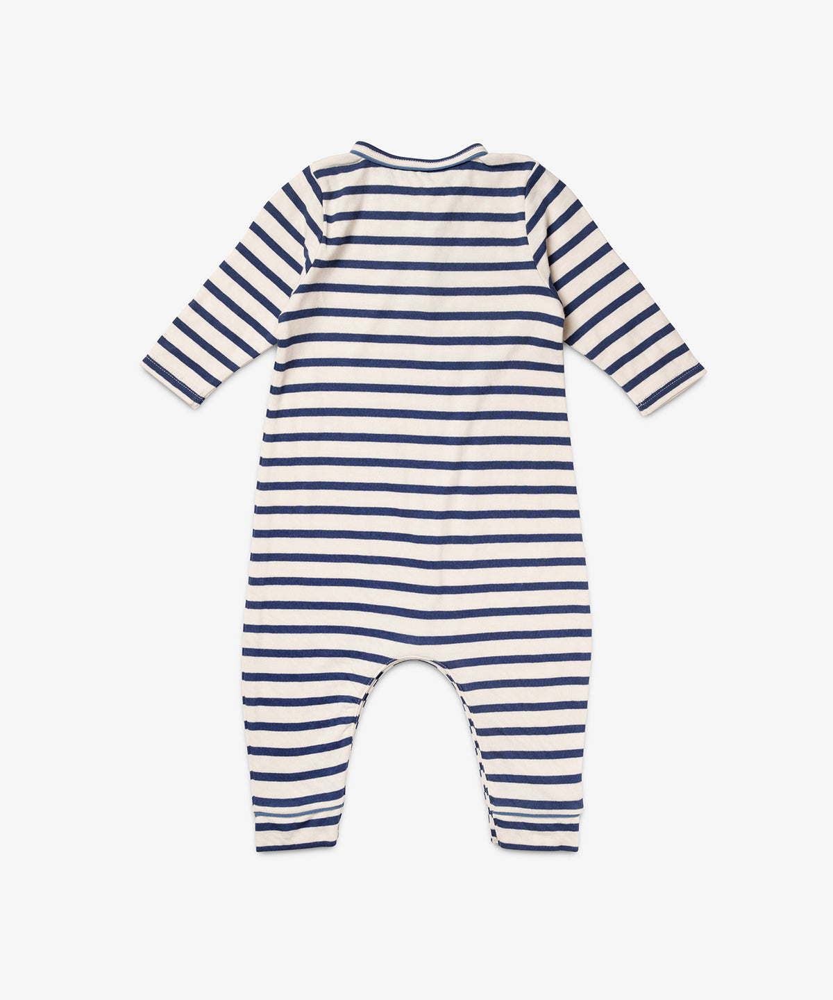 Campbell Romper, Navy Stripe