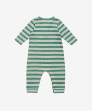 Campbell Romper, Pine Twin Stripe