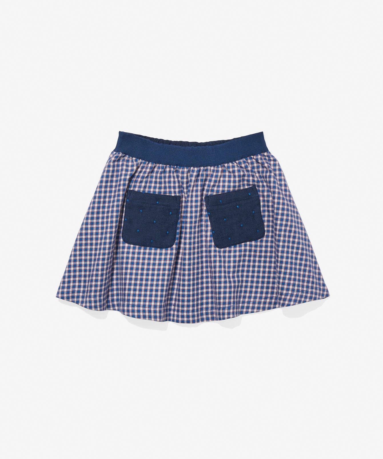 Carter Skirt, Marine Tiny Check