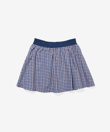 Carter Skirt, Marine Tiny Check