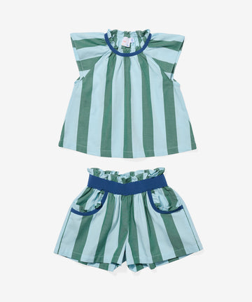 Cecil Short Set, Surf Stripe