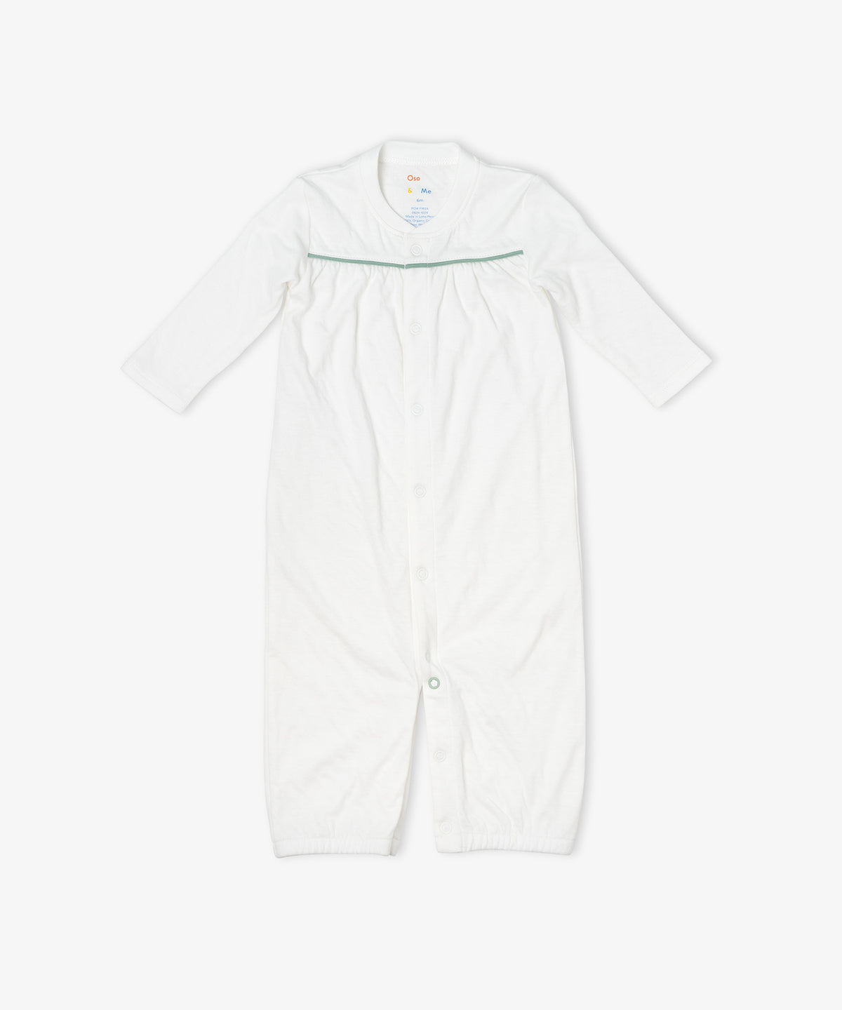 Oso & Me Convertible Gown, Seafoam Piping