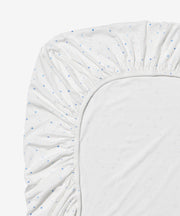 Crib Sheet, Blue Hearts