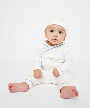 Organic Outfitting Bundle, Blue Hearts