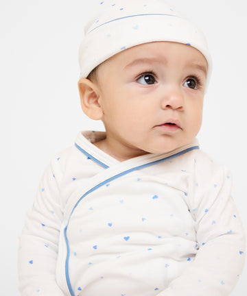 Crossbody One-piece, Blue Hearts