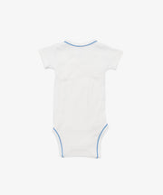 Crossbody Short Sleeve One-piece, Blue Piping