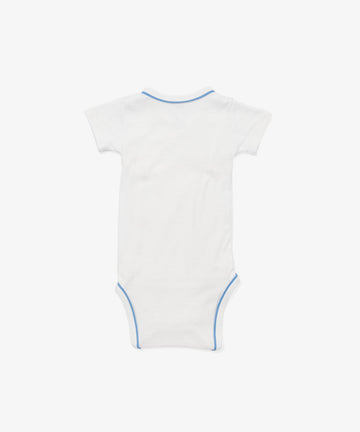 Crossbody Short Sleeve One-piece, Blue Piping