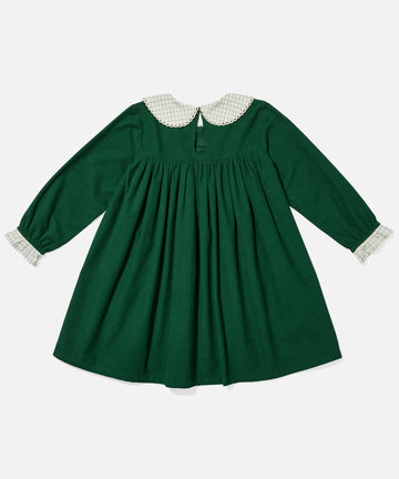 Delphina Dress, Forest Corduroy