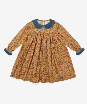 Delphina Dress, Sand Leopard