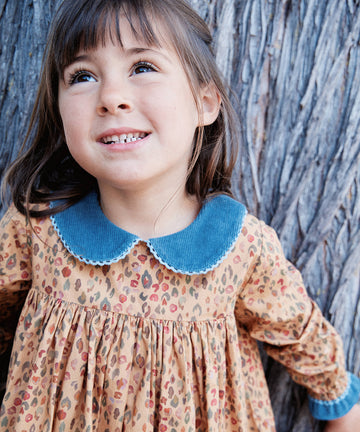 Delphina Dress, Sand Leopard