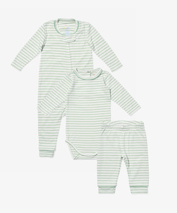 Mini Stripes Bundle, Dusty Seafoam