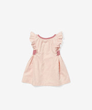 Edie Baby Dress, Pink Swiss Dot