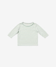 Edward Baby T-Shirt, Dusty Seafoam Mini Stripe