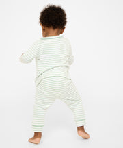 Edward Baby T-Shirt, Dusty Seafoam Mini Stripe