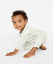 Edward Baby T-Shirt, Dusty Seafoam Mini Stripe