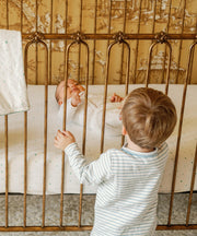 Edward Baby T-Shirt, Dusty Blue Mini Stripe