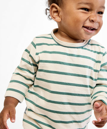 Edward Baby T-Shirt, Pine Stripe