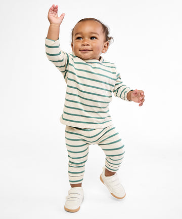 Edward Baby T-Shirt, Pine Stripe