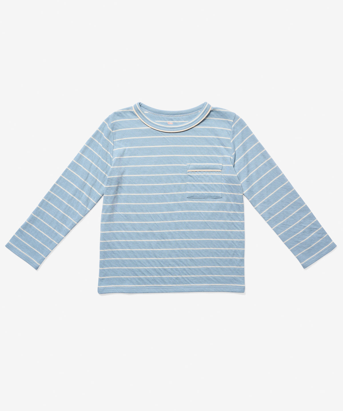 Oso & Me Edward T-Shirt, Dusty Blue Fine Stripe