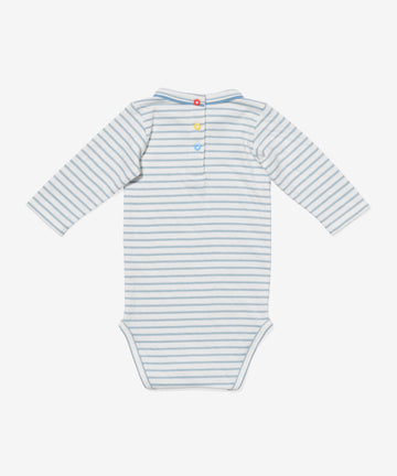 Edward One-piece, Dusty Blue Mini Stripe