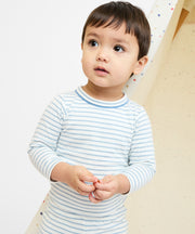 Edward One-piece, Dusty Blue Mini Stripe