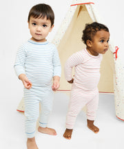 Edward One-piece, Dusty Blue Mini Stripe