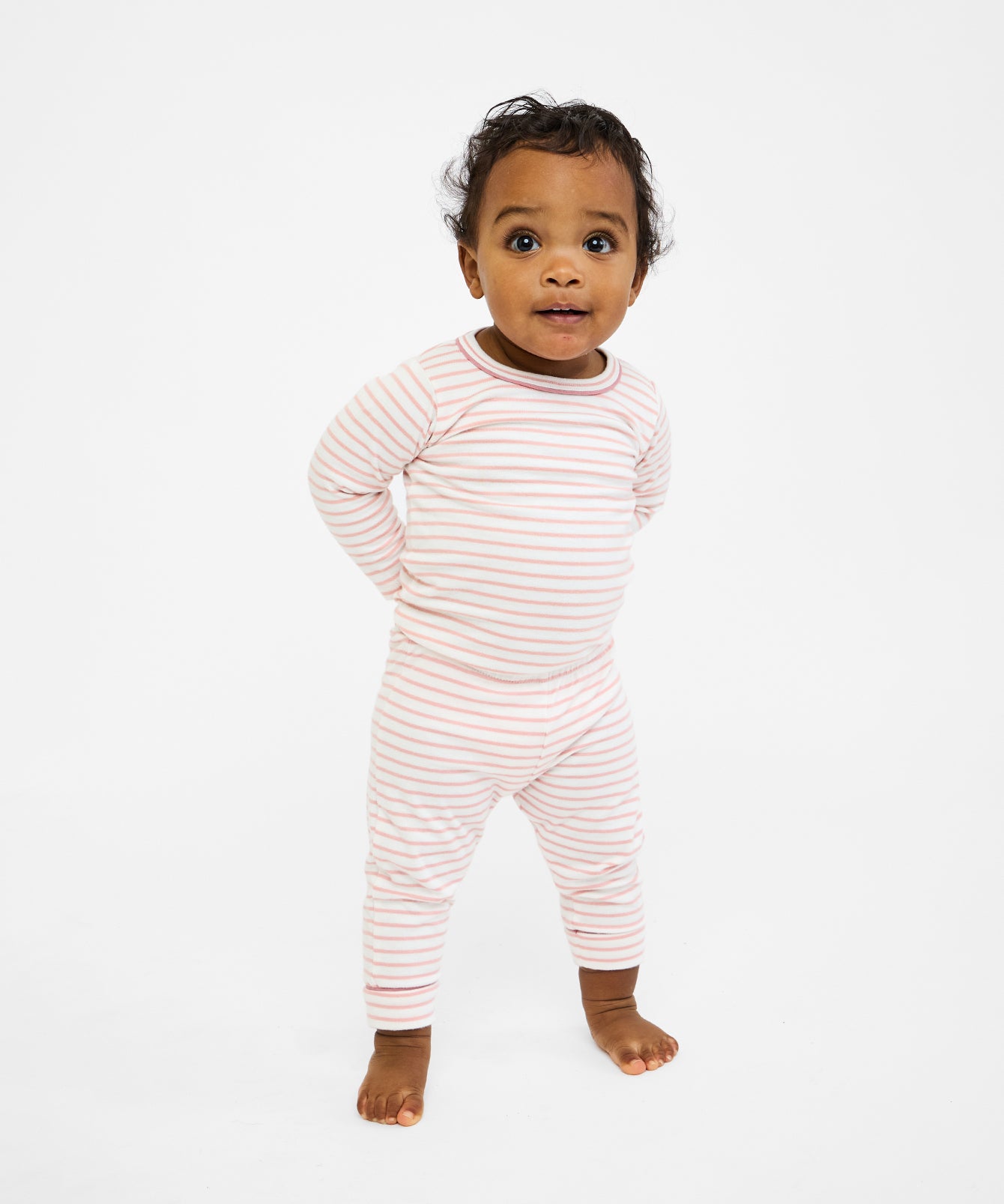 Edward One-piece, Dusty Rose Mini Stripe