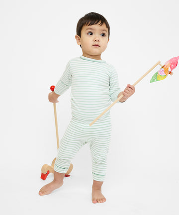 Edward One-piece, Dusty Seafoam Mini Stripe