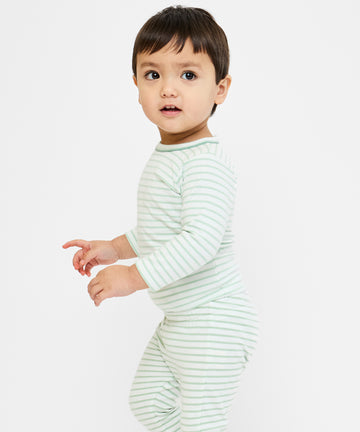 Edward One-piece, Dusty Seafoam Mini Stripe