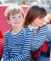 Edward T-Shirt, Enamel Blue Stripe