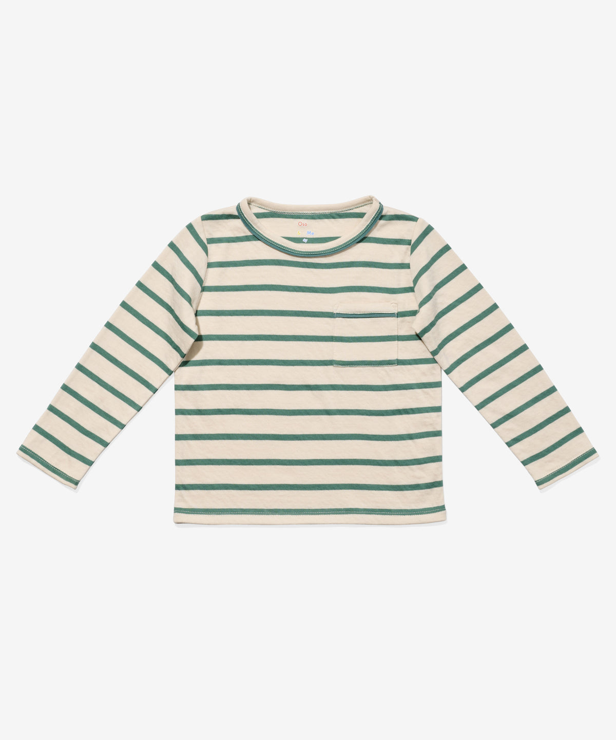 Oso & Me Edward T-Shirt, Pine Stripe