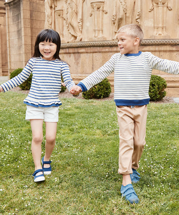 Edwina T-Shirt, Navy Stripe