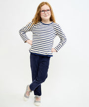 Edwina T-Shirt, Navy Stripe