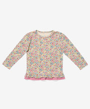 Edwina T-Shirt, Burgundy Coneflower Floral