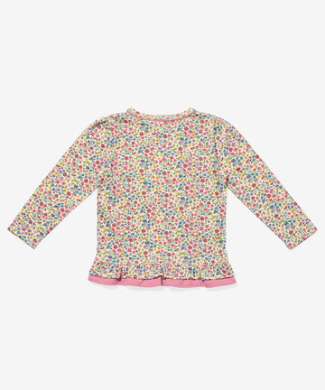 Edwina T-Shirt, Burgundy Coneflower Floral