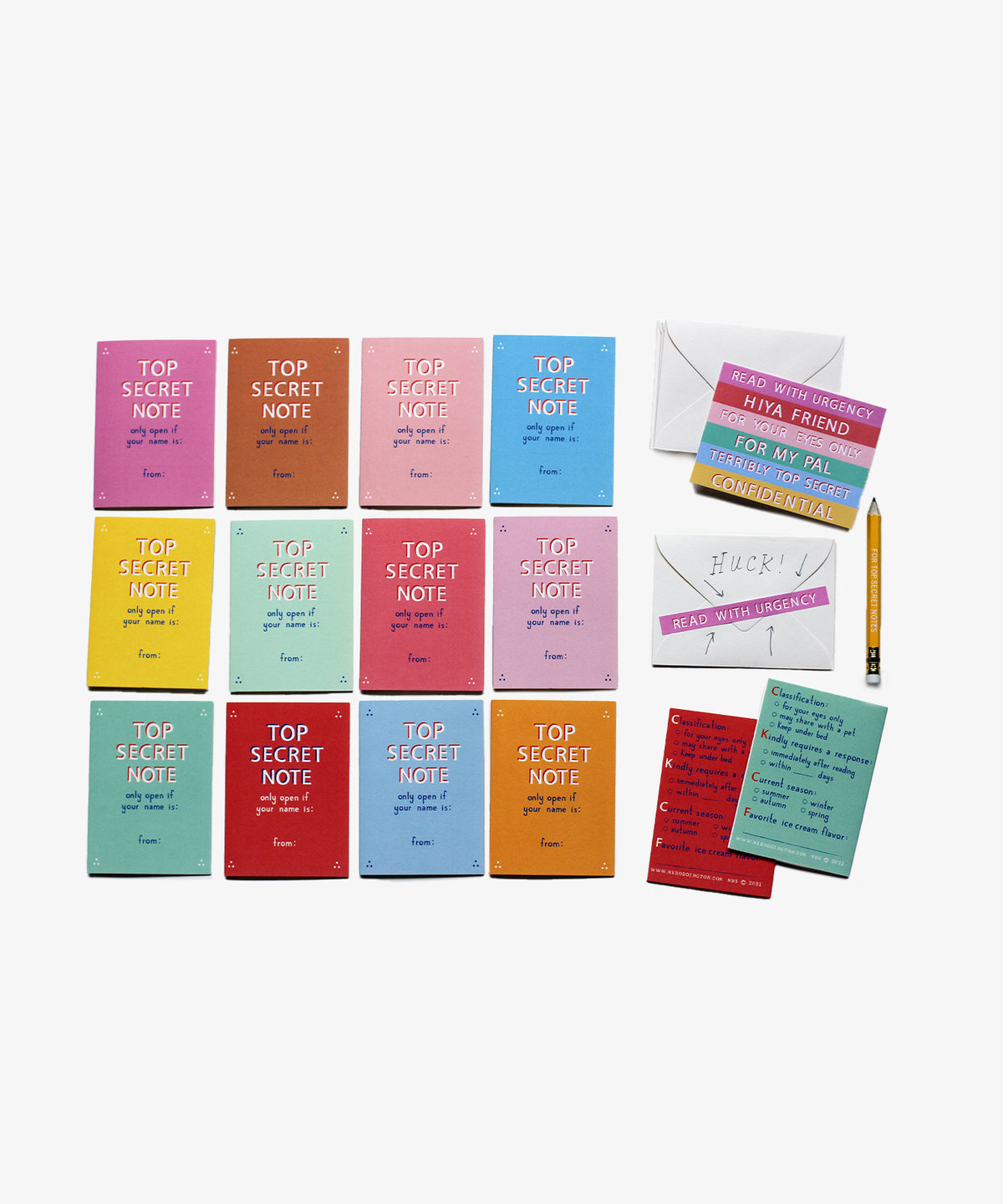 Top Secret Friendship Notes Set